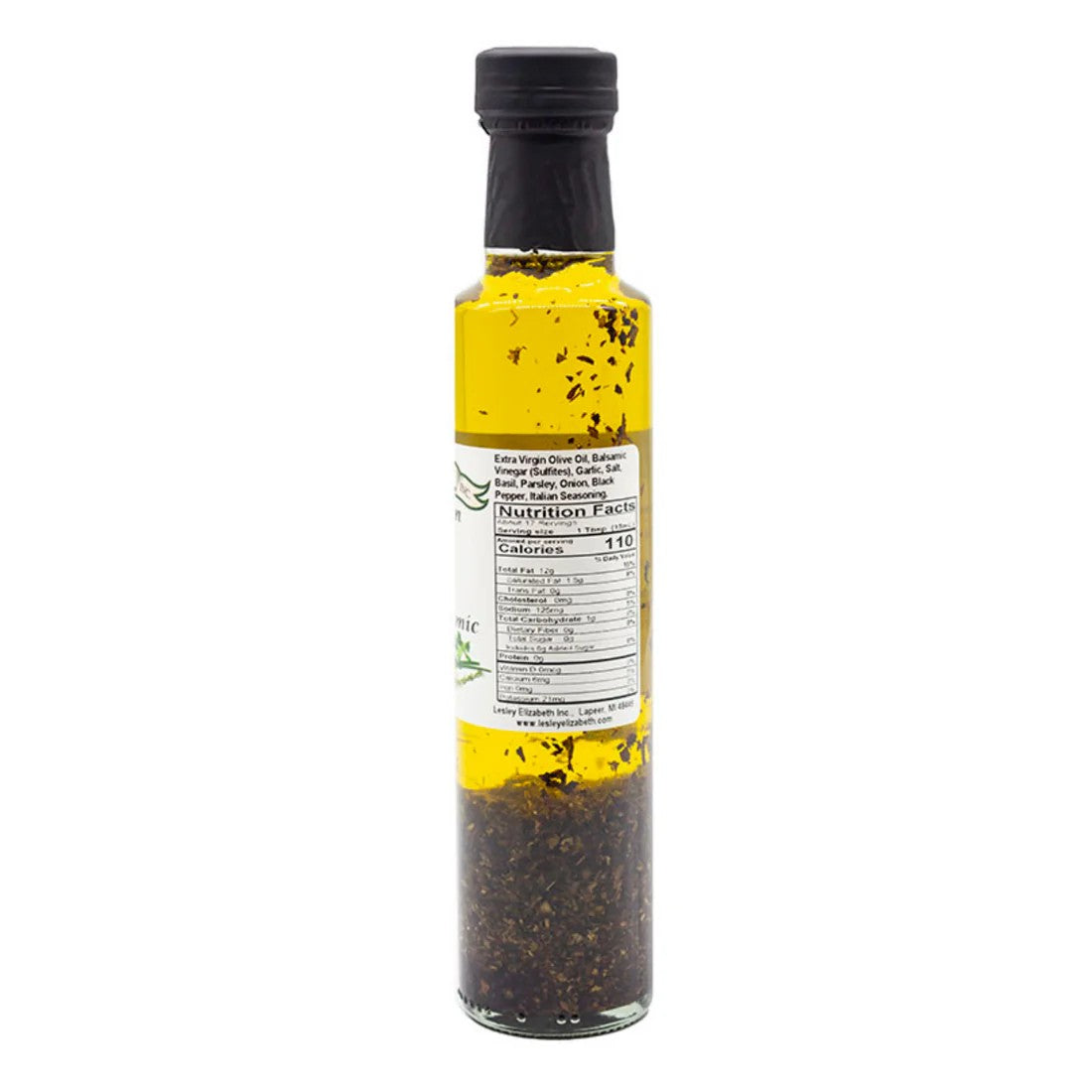 Lesley Elizabeth Extra Virgin Olive Oil with Garlic, Basil &amp; Balsamic, Dorica (250mL)