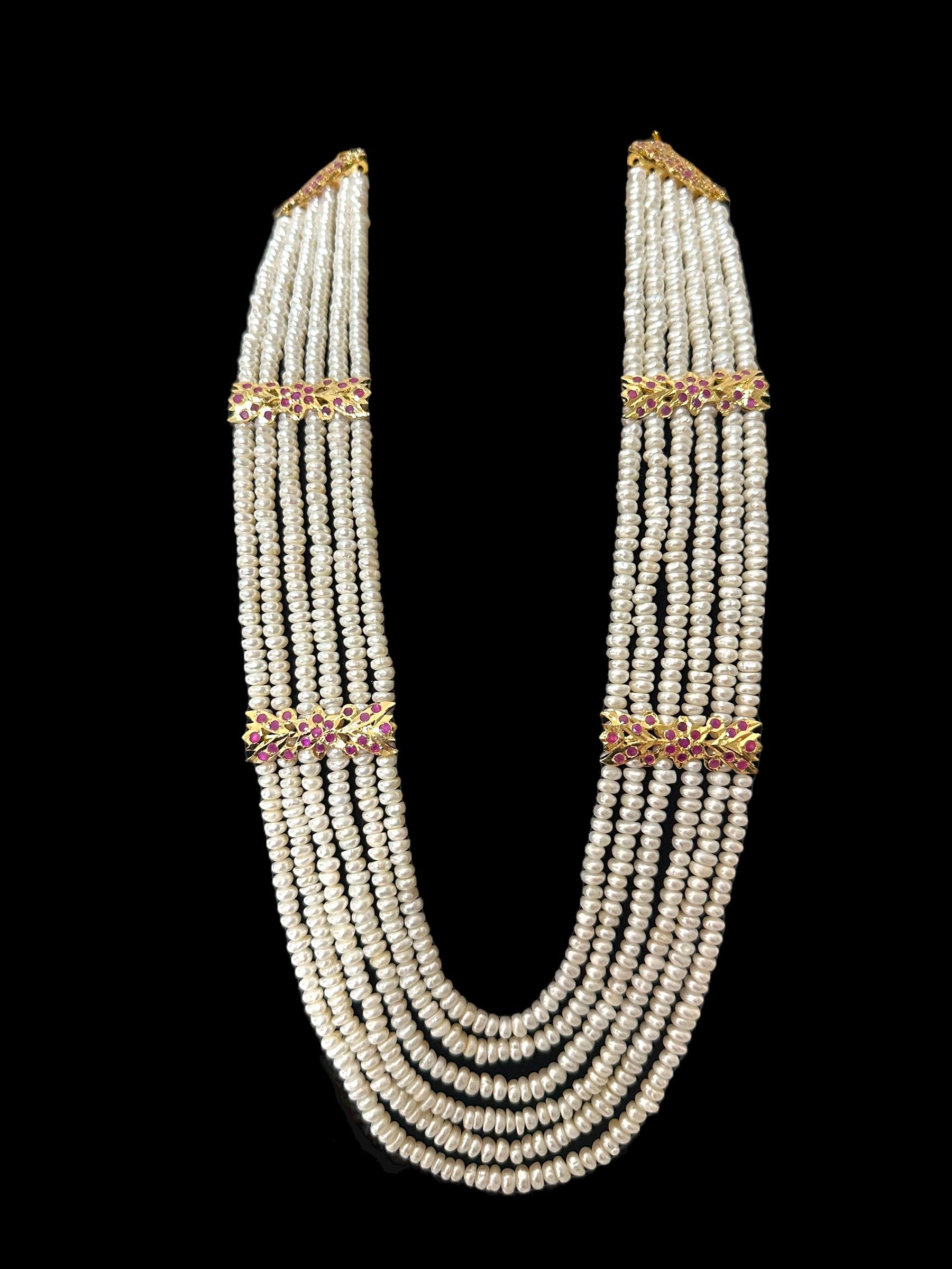 DLN120 Laura fresh water pearls necklace / Rani haar ( READY TO SHIP )