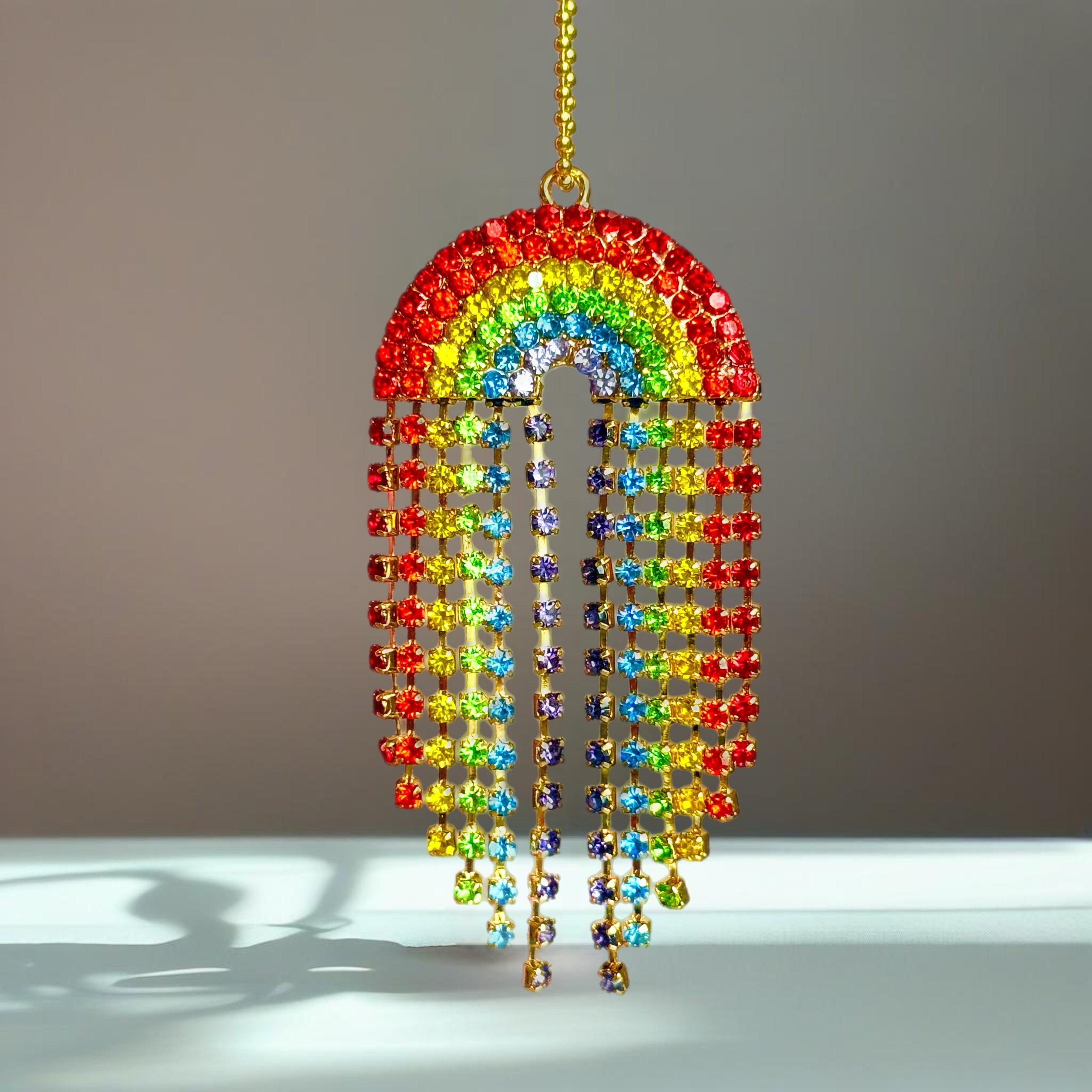 Bling Rainbow Charm - Tumbler Handle Charm