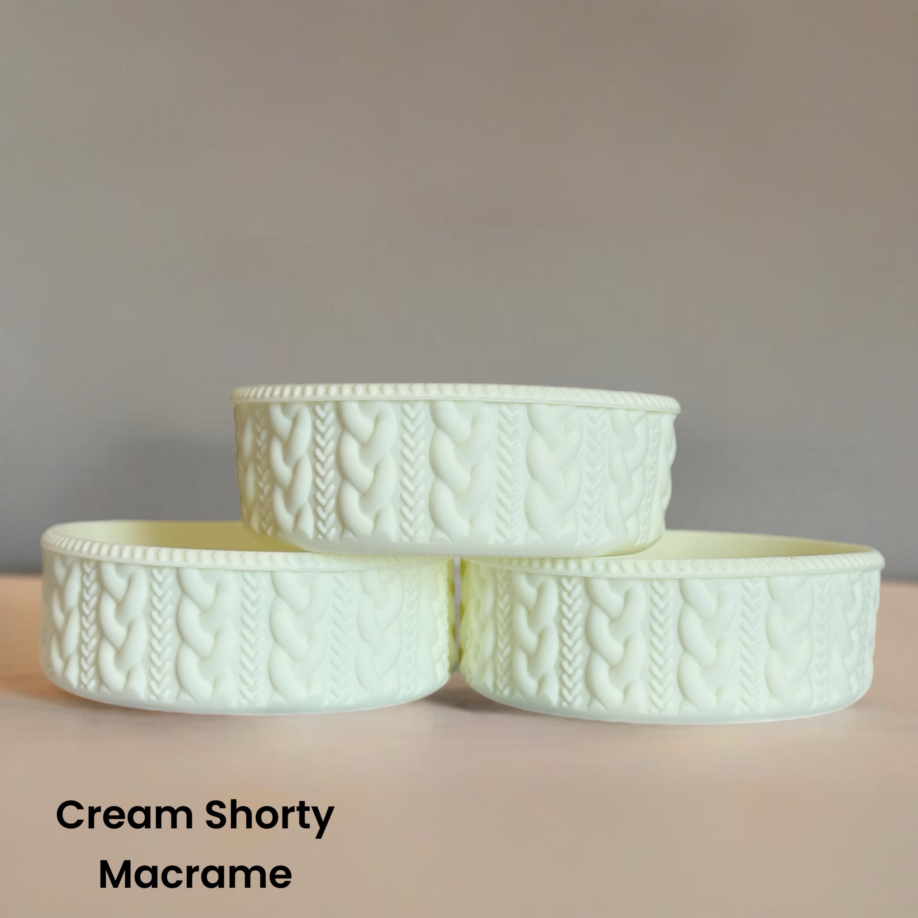 Cream Shorty Macrame Tumbler Boot