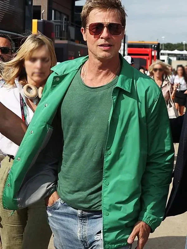 F1 Brad Pitt Green Jacket