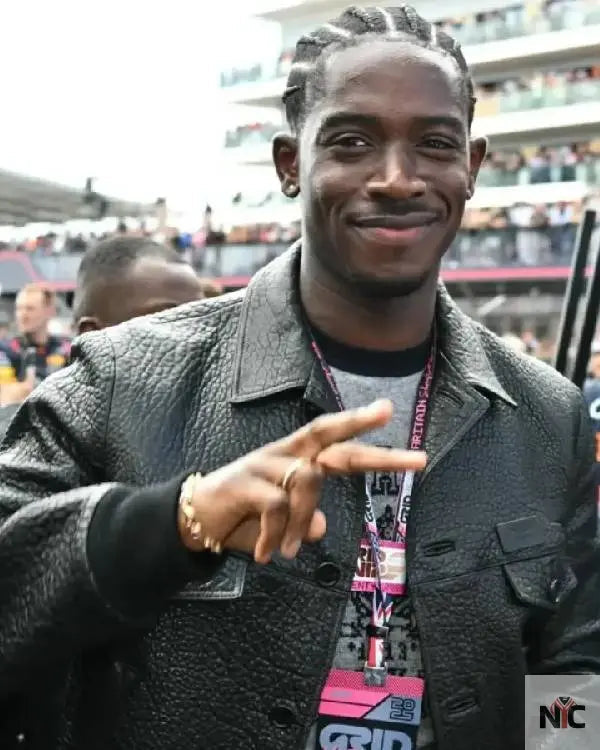 F1 Movie Damson Idris Black Leather Jacket
