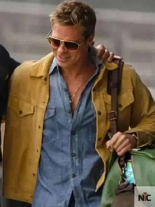 F1 The Movie 2025 Brad Pitt Suede Leather Jacket