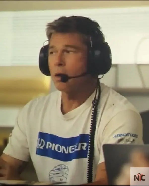 F1 The Movie 2025 Brad Pitt White T-shirt