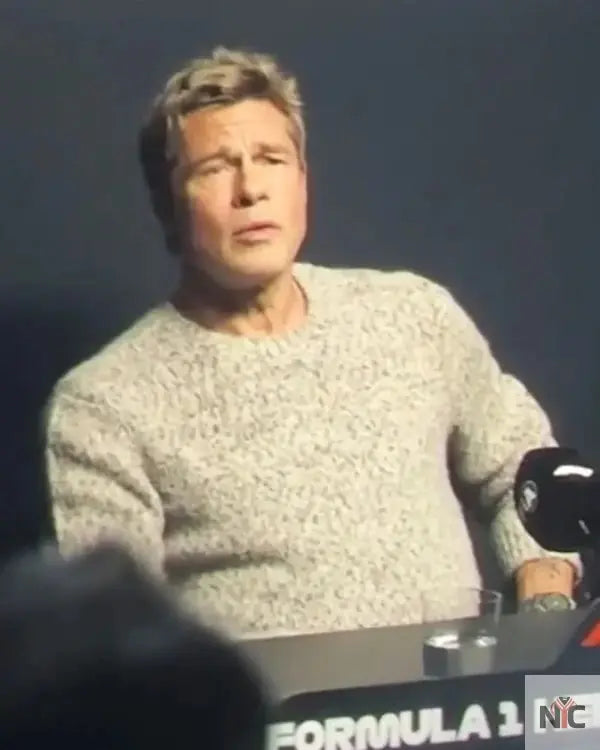 F1 The Movie Brad Pitt Knitted Sweatshirt