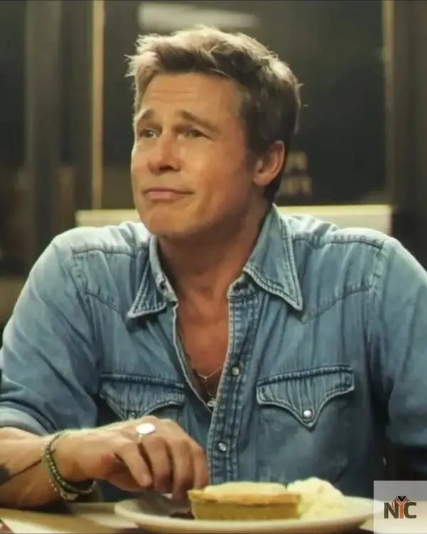 F1 The Movie Brad Pitt Western Denim Shirt