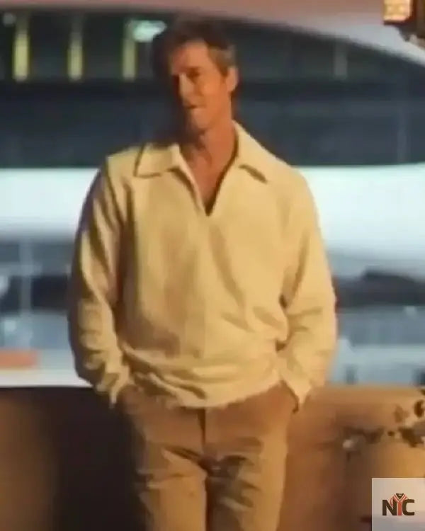 F1 The Movie Brad Pitt White Sweatshirt