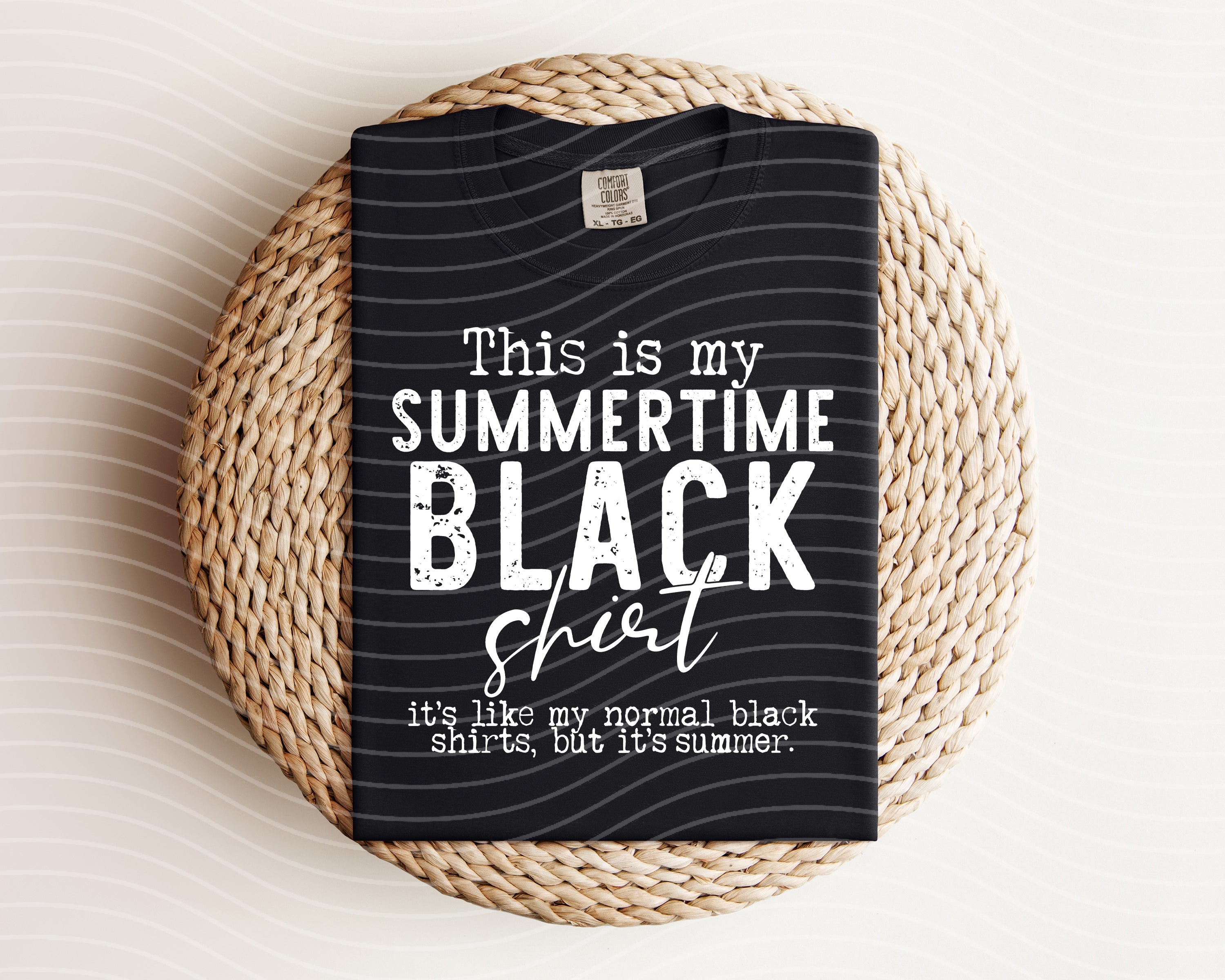 This is My Summertime Black Shirt Graphic Tee