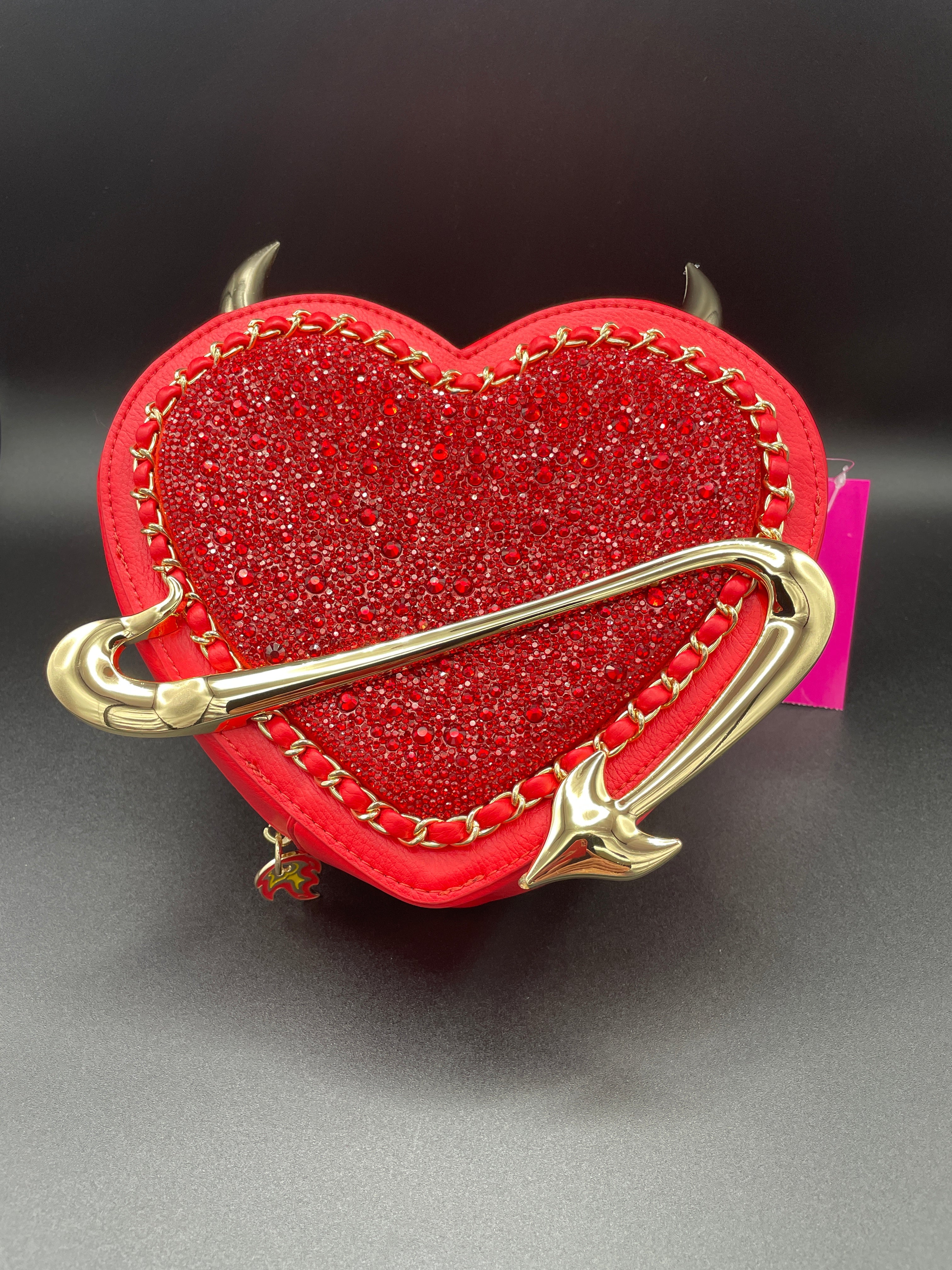 Betsey Johnson Kitsch Devil In The Details Crossbody Red