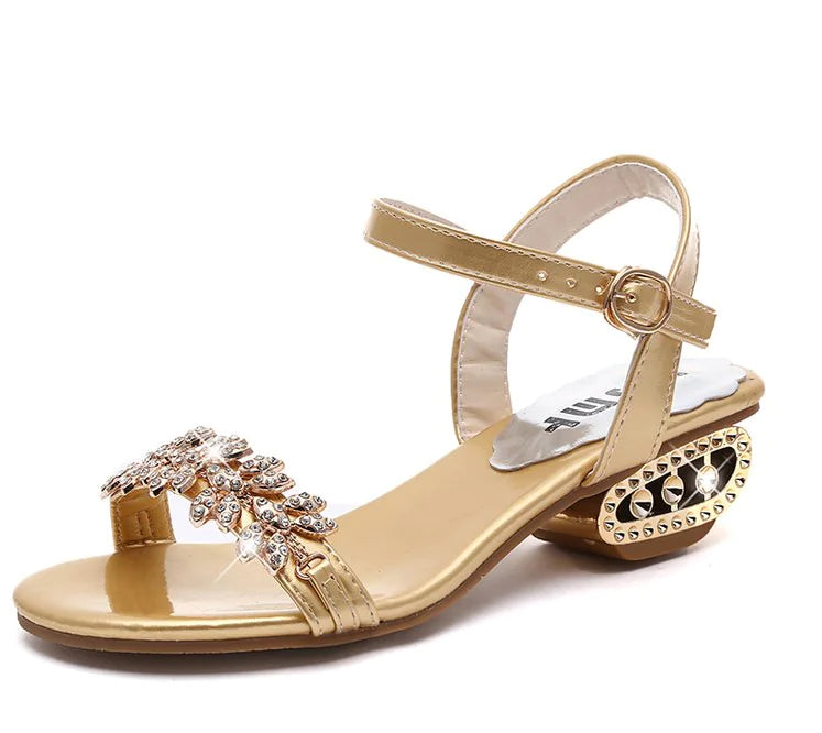 Style Loft Collection Catch This Drip Rhinestone Buckle Flat Heel Sandals