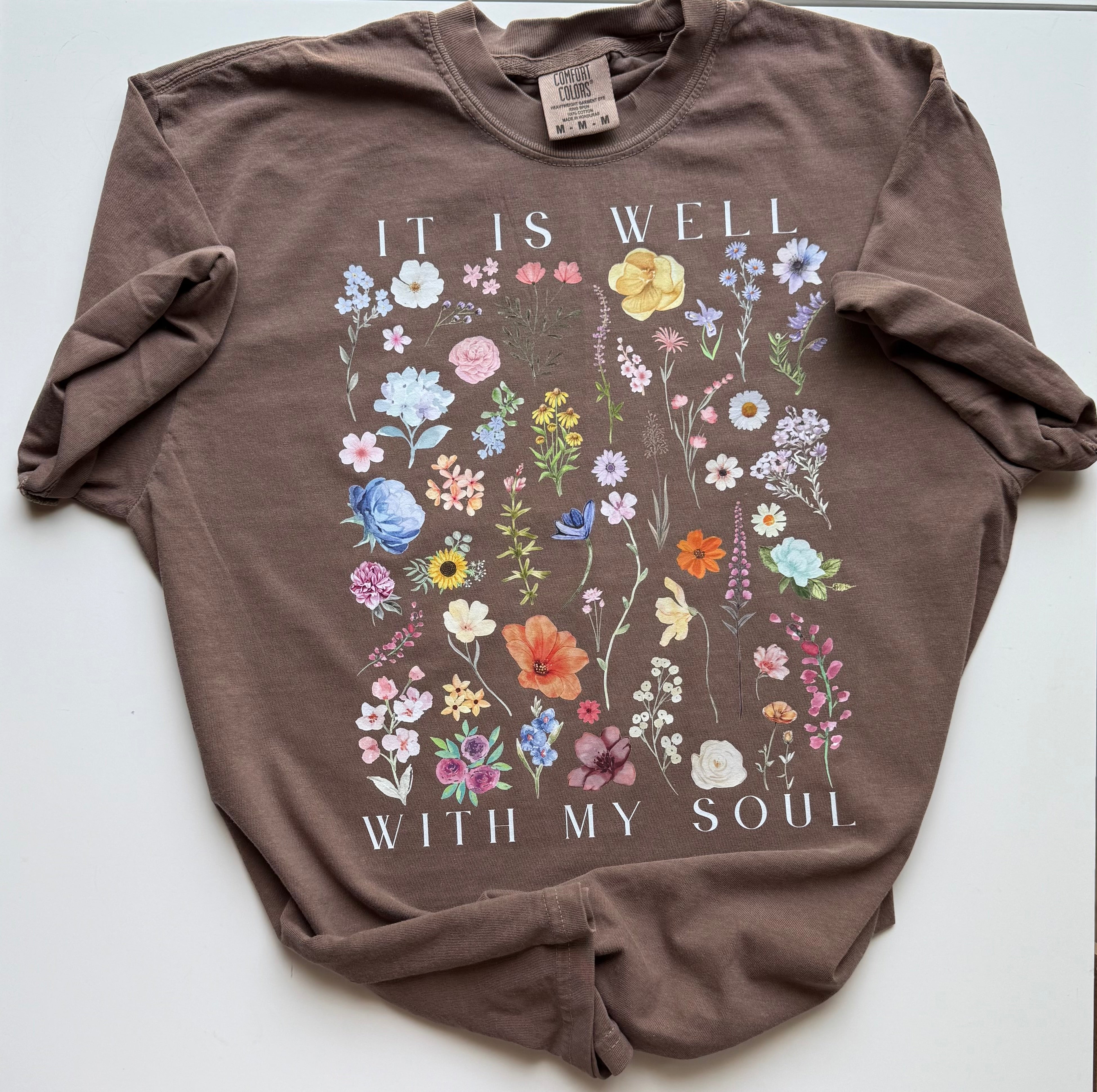 IT IS WELL WITH MY SOUL Wildflower Graphic