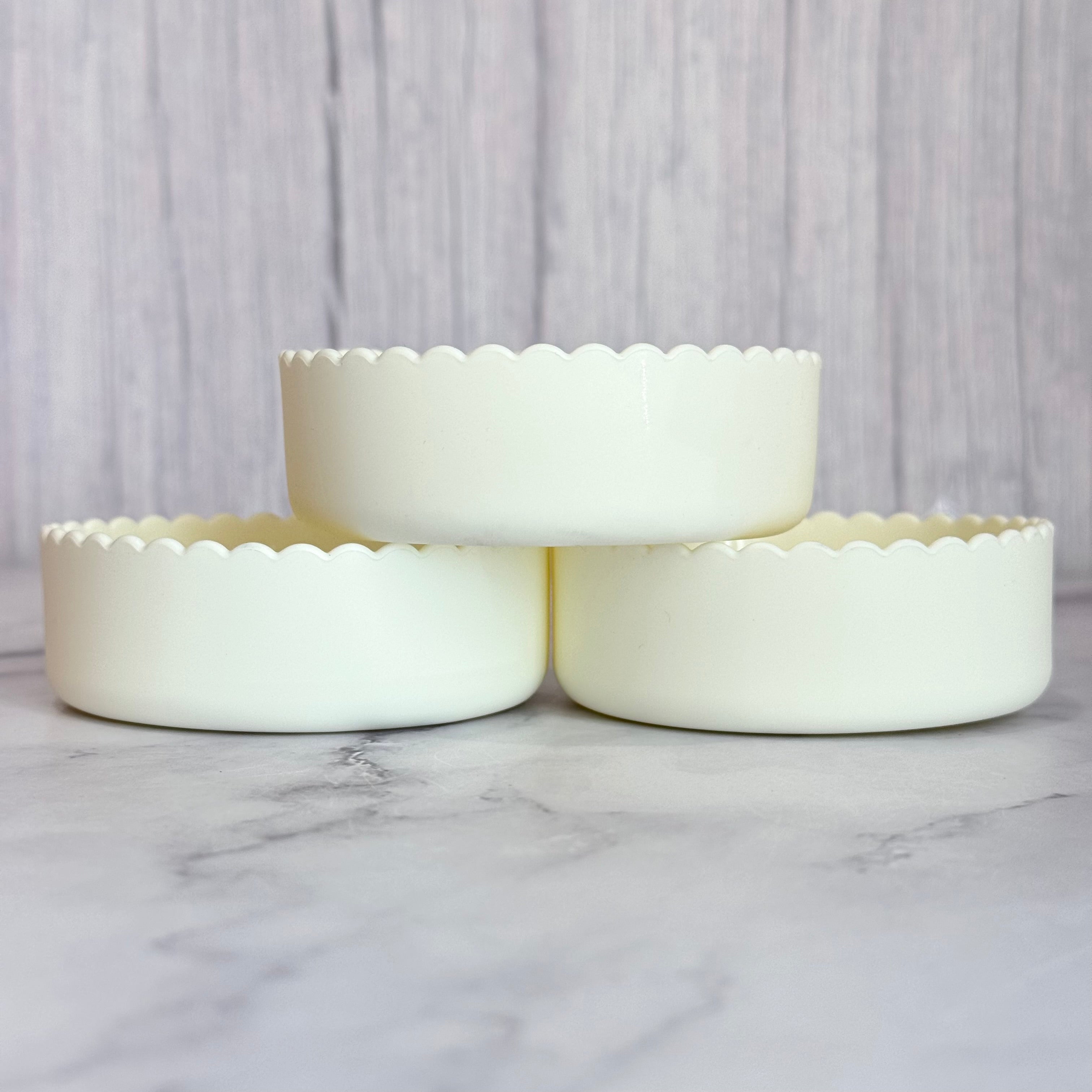 CREAM 3.25” SCALLOPED SHORTY TUMBLER BOOT