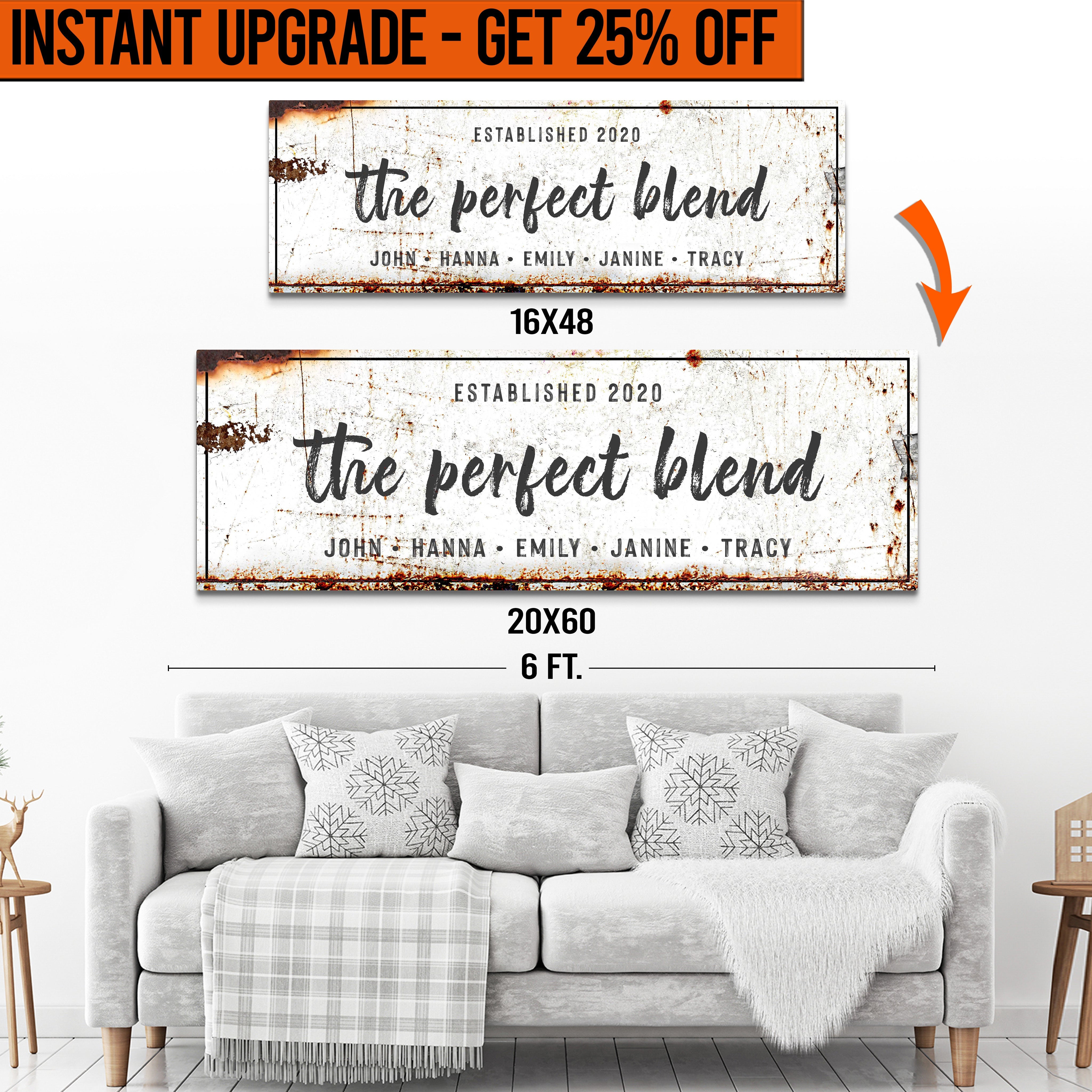 Upgrade Your 16x48 Inches &amp;#39;The Perfect Blend&amp;#39; (Style 1) Canvas To 20x60 Inches