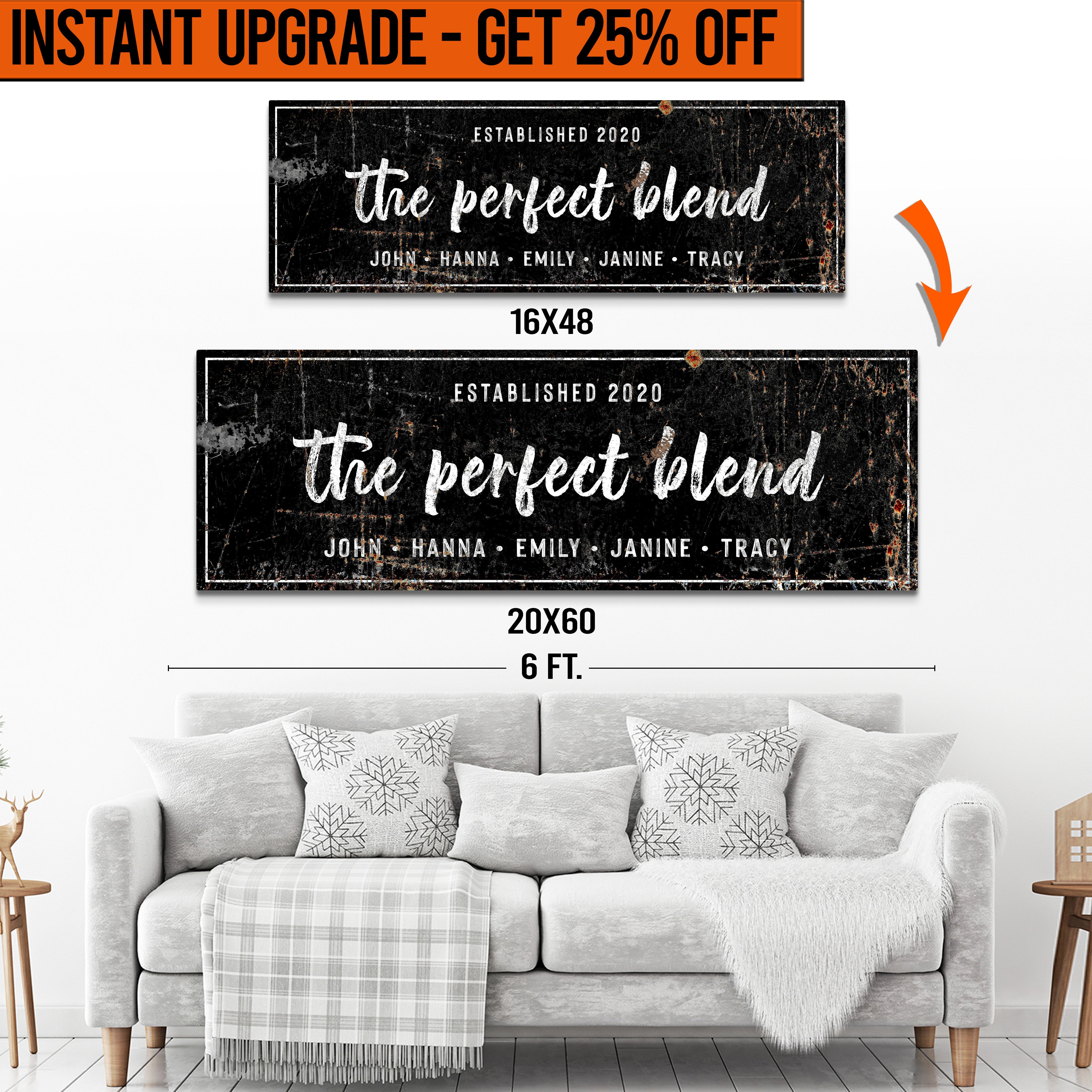 Upgrade Your 16x48 Inches &amp;#39;The Perfect Blend&amp;#39; (Style 2) Canvas To 20x60 Inches