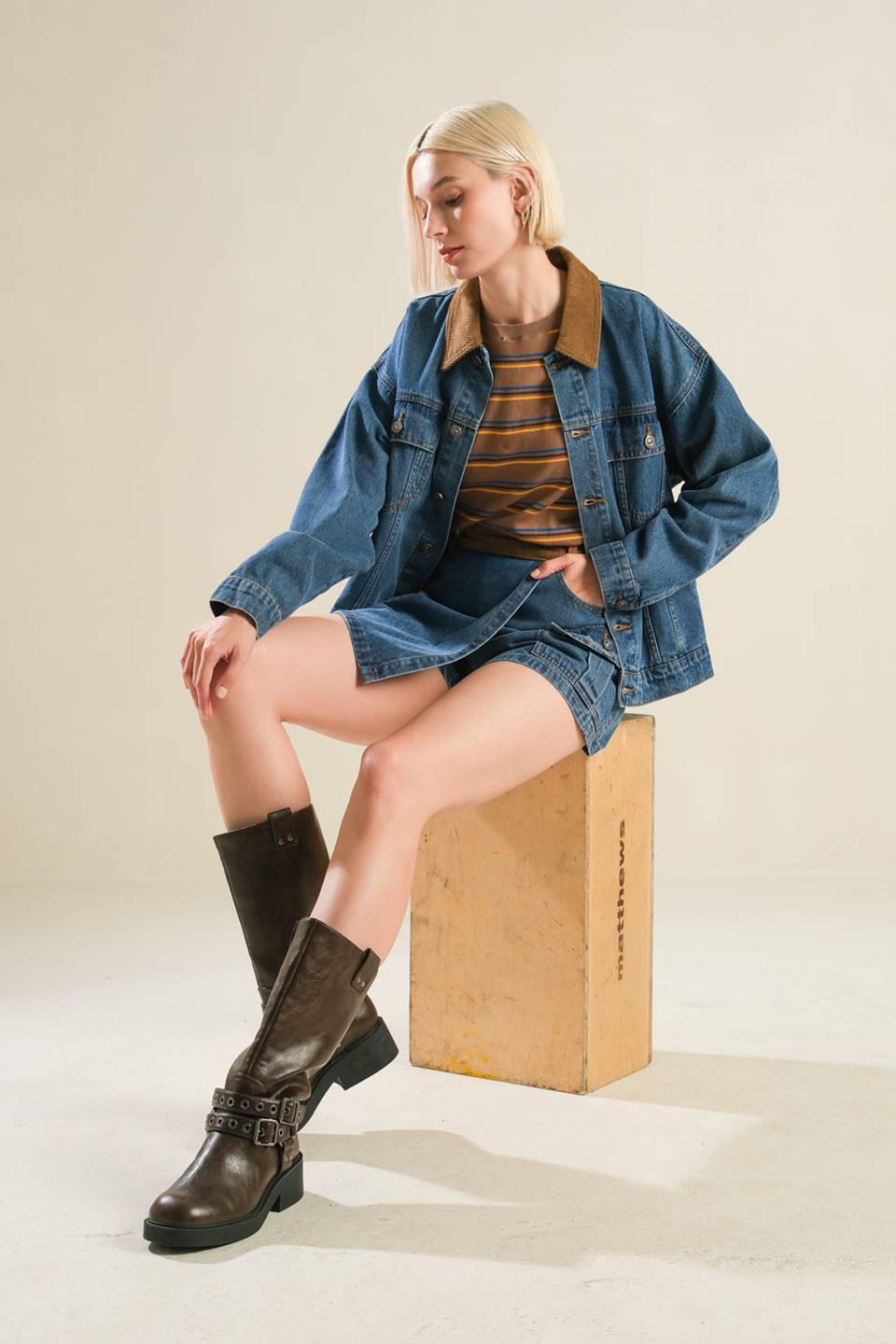 LIVIN&amp;#39; MY BEST LIFE DENIM JACKET