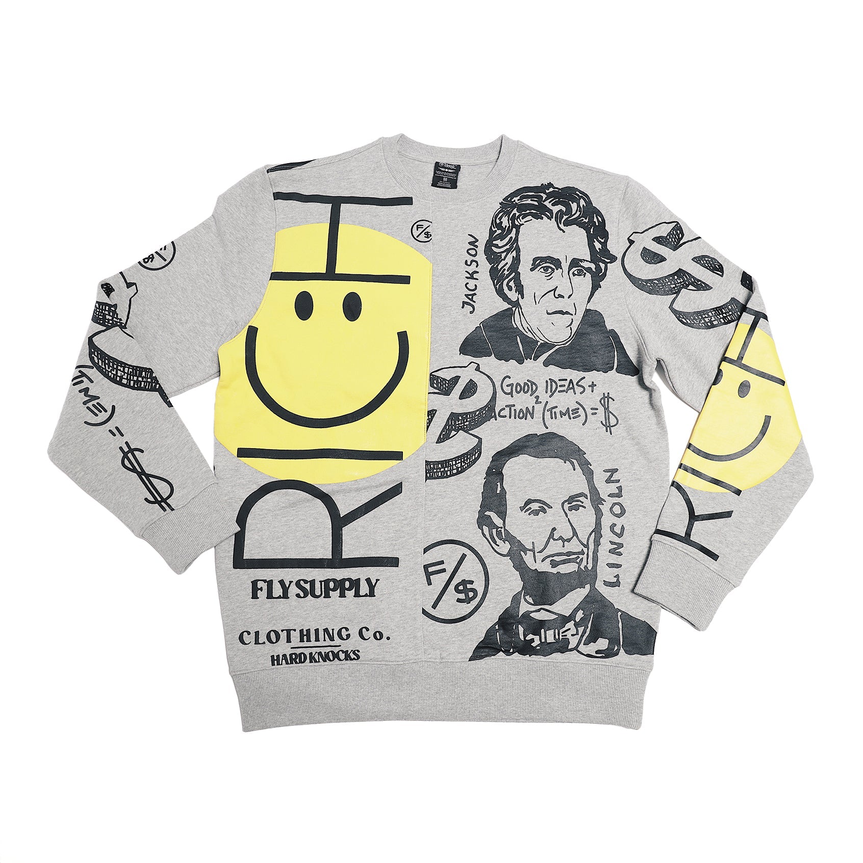 New Rich Crewneck Sweater (Heather Grey)