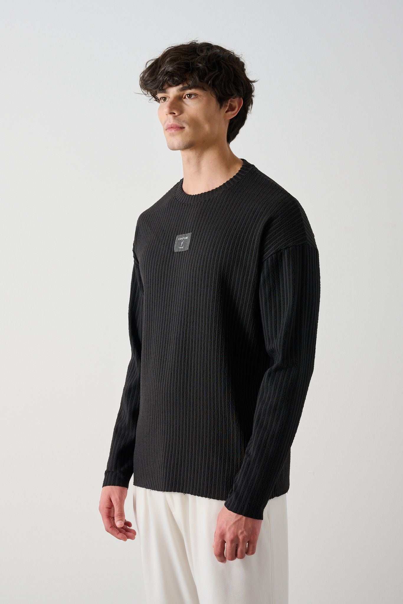 Modern Couture Patterned Oversized Knitwear