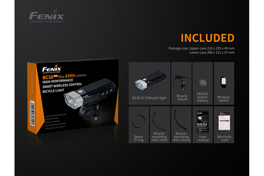 FENIX BC30 V2 LED BIKE LIGHT