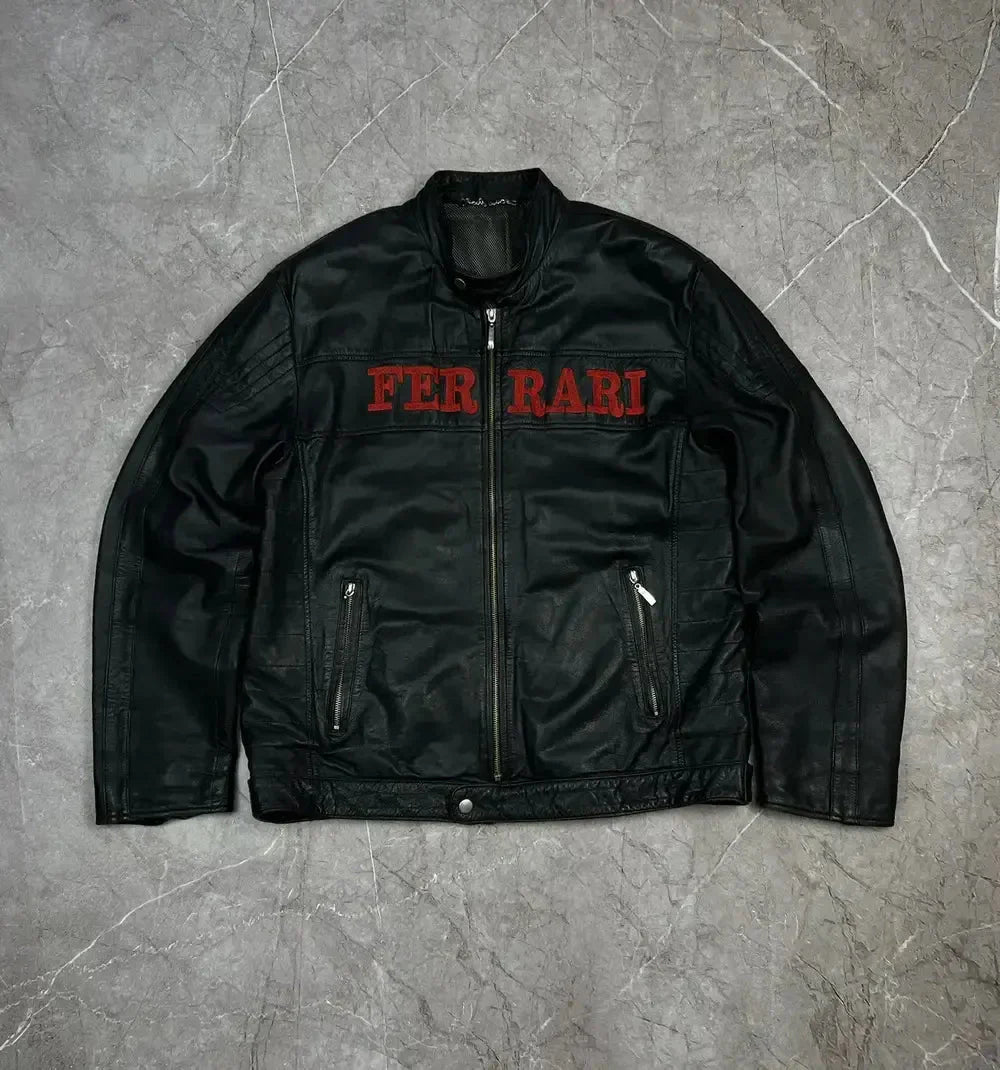 Ferrari 90s Vintage Racing Leather Jacket
