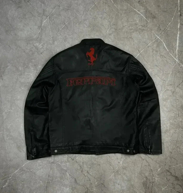 Ferrari 90s Vintage Racing Leather Jacket