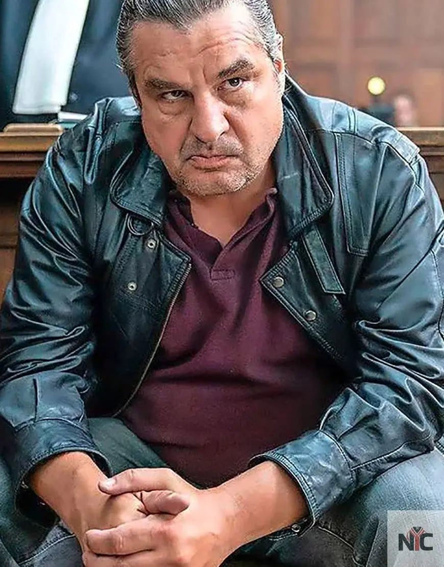 Ferry The Series 2023 Frank Lammers Black Leather Jacket