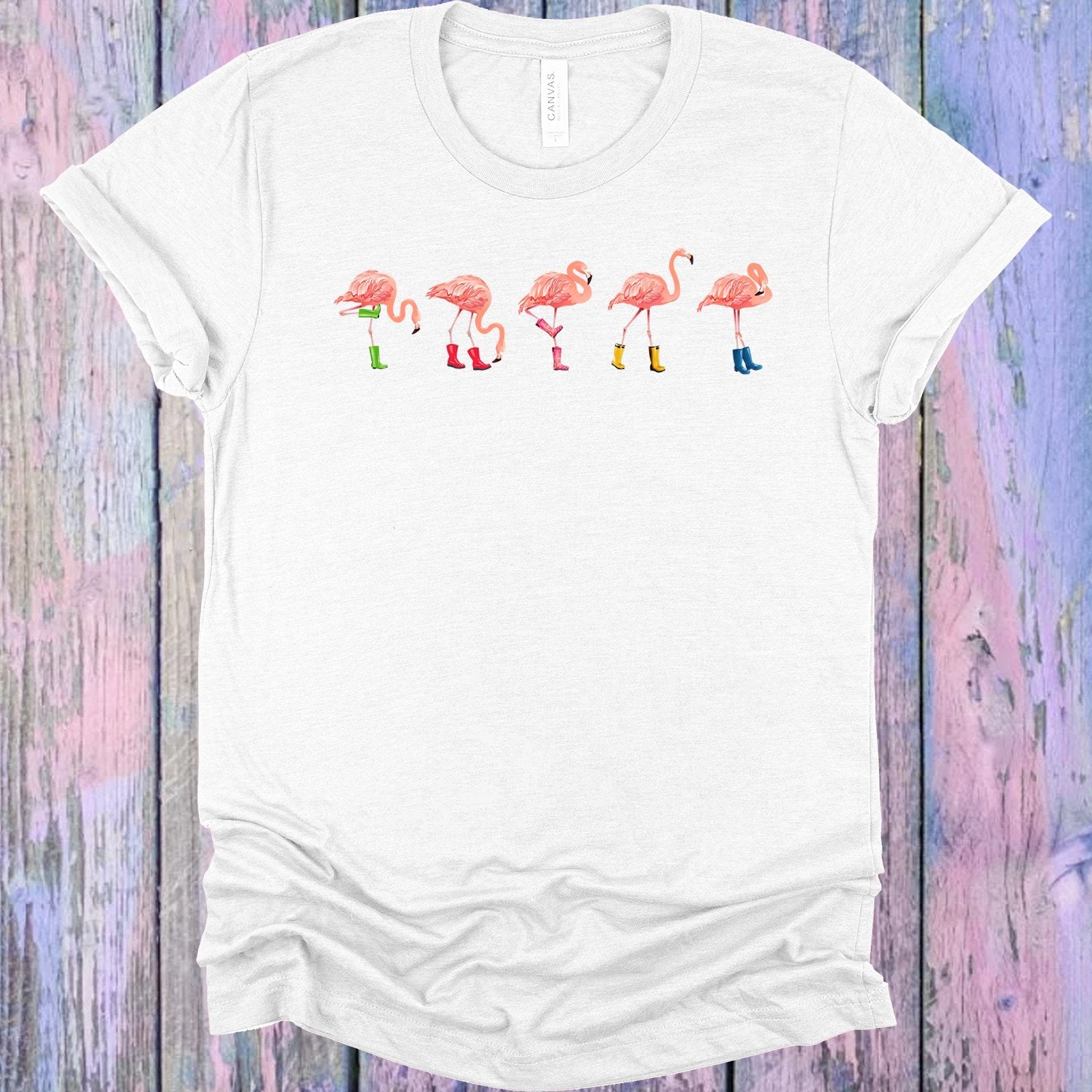 Flamingos in Boots Graphic Tee