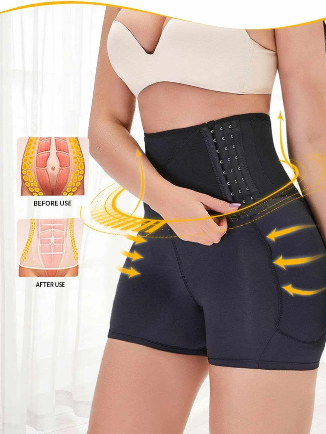 Trendsi Shaping Shorts Women&amp;#39;s Everyday Wear Body Shaper High Waist Hook Closure