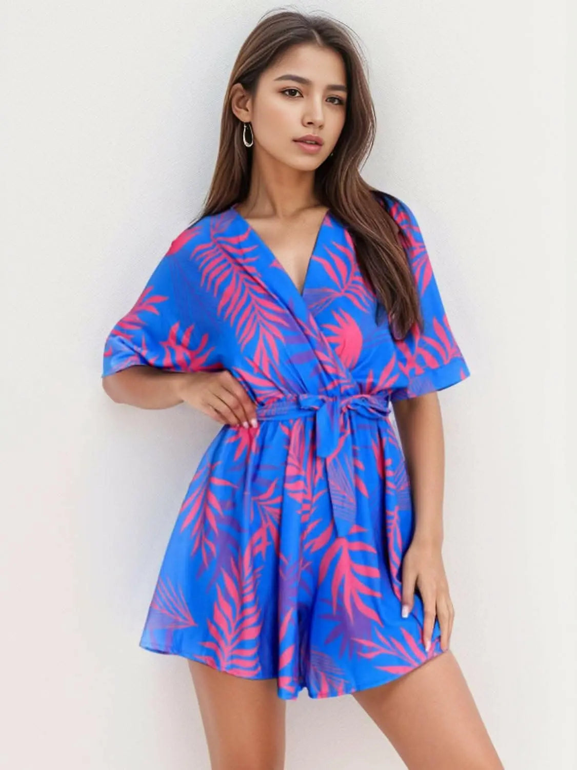 just arrived - Floral v-neck romper with sleeves