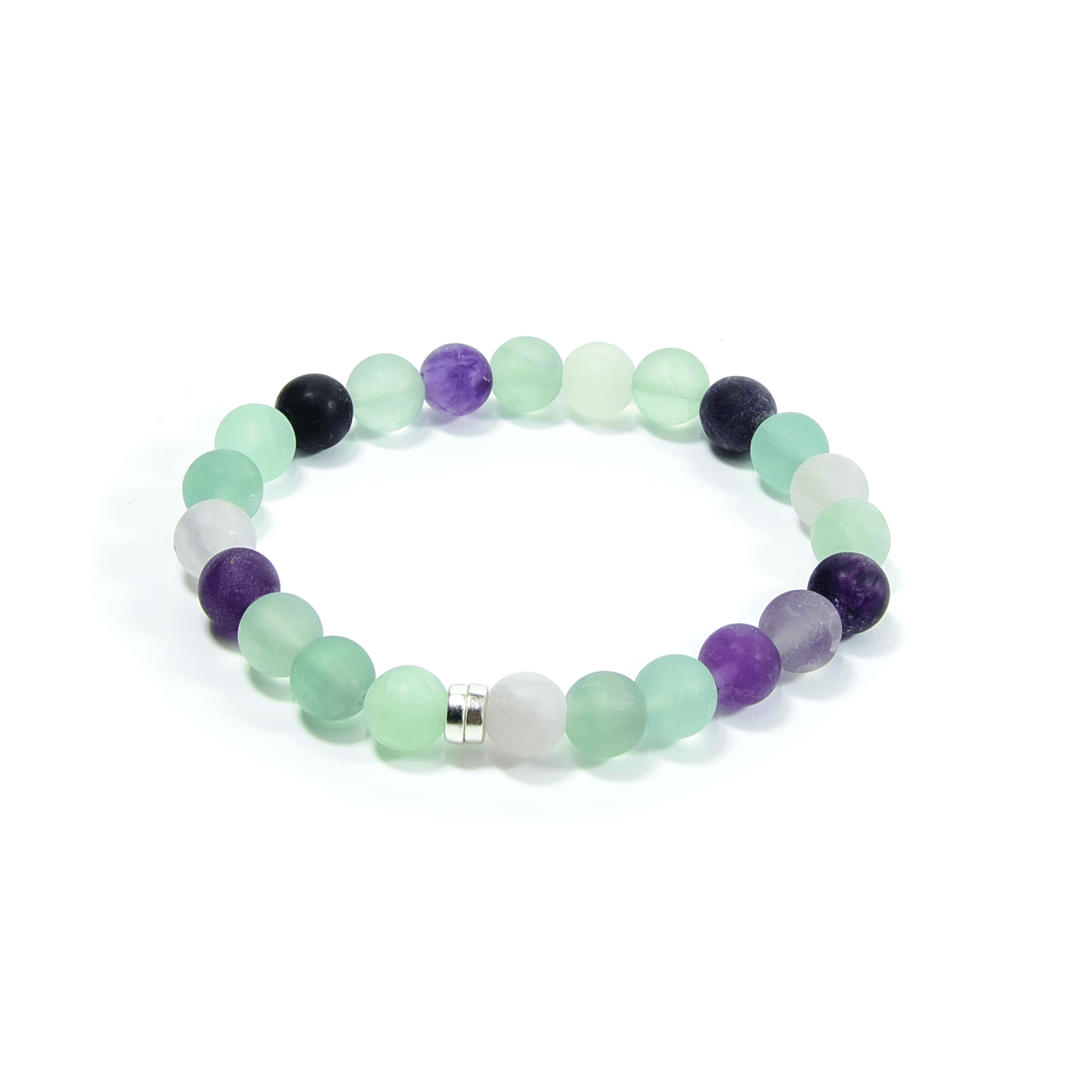 Fluorite Frosted Bead Bracelet