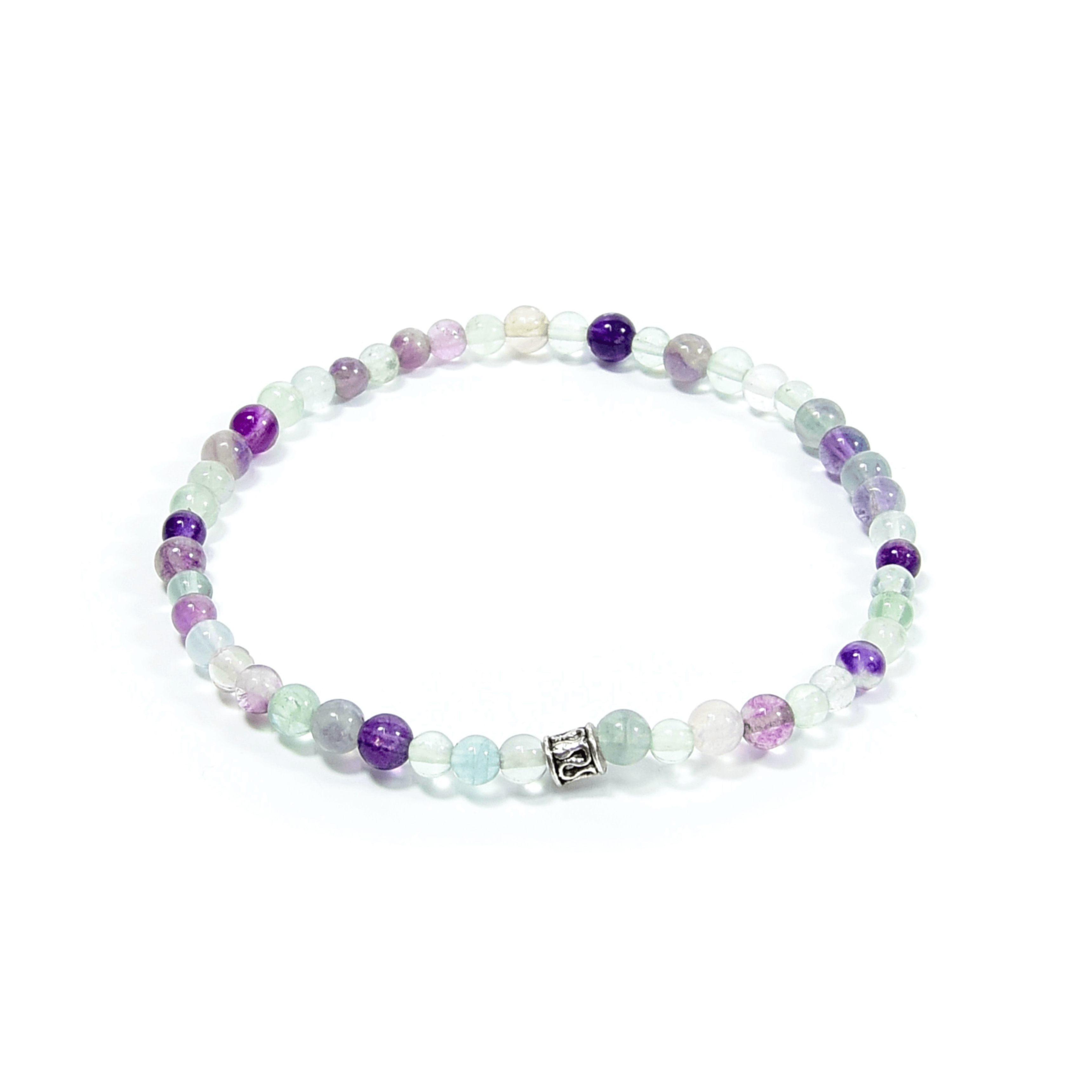 Fluorite and Amethyst Mini Bracelet