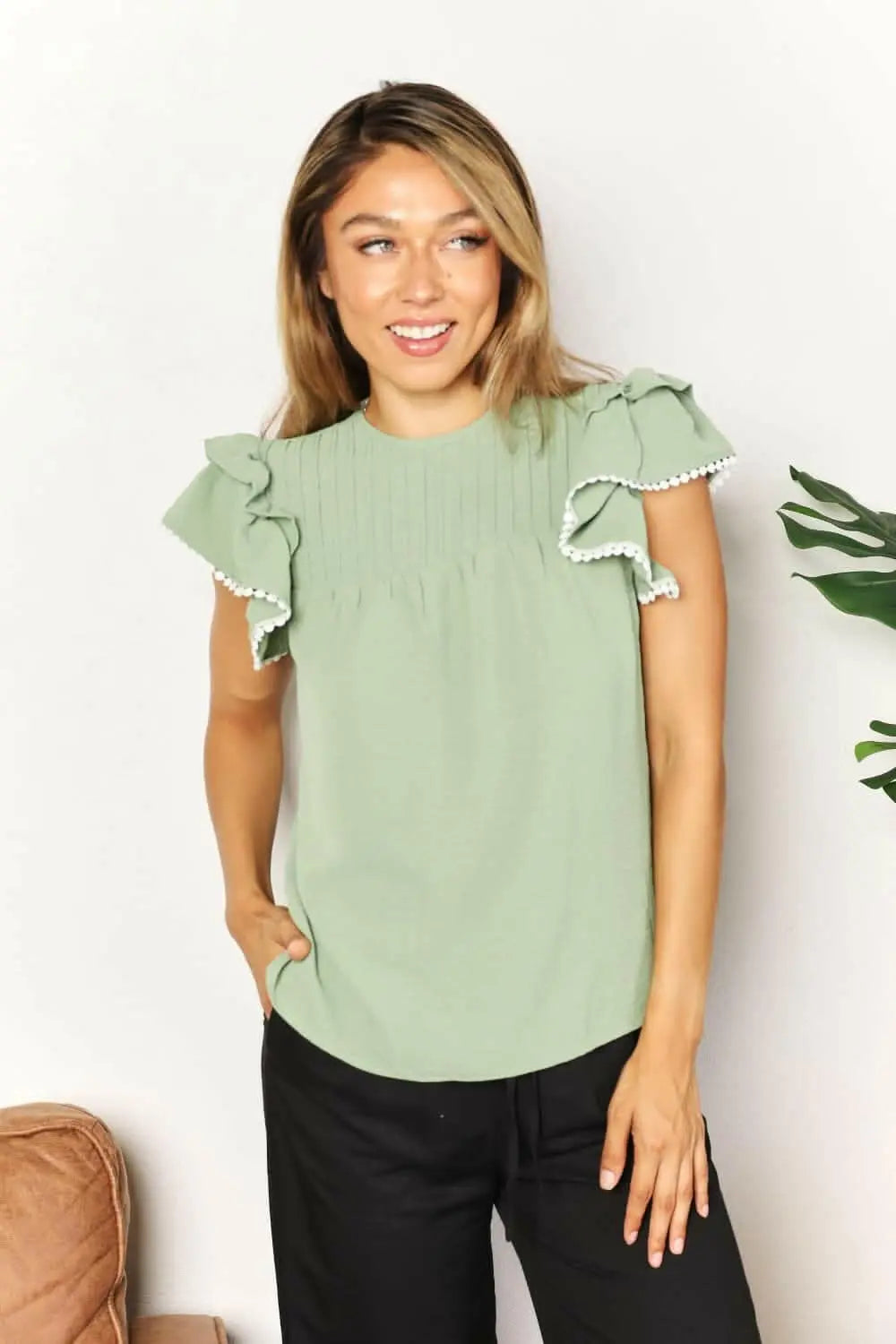 TIKTOK - Fluttering pleated blouse - chic style