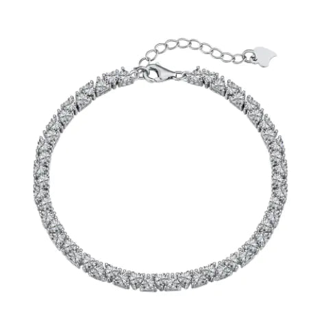 Style Loft Collection .925 Sterling Silver Zircon Bracelet