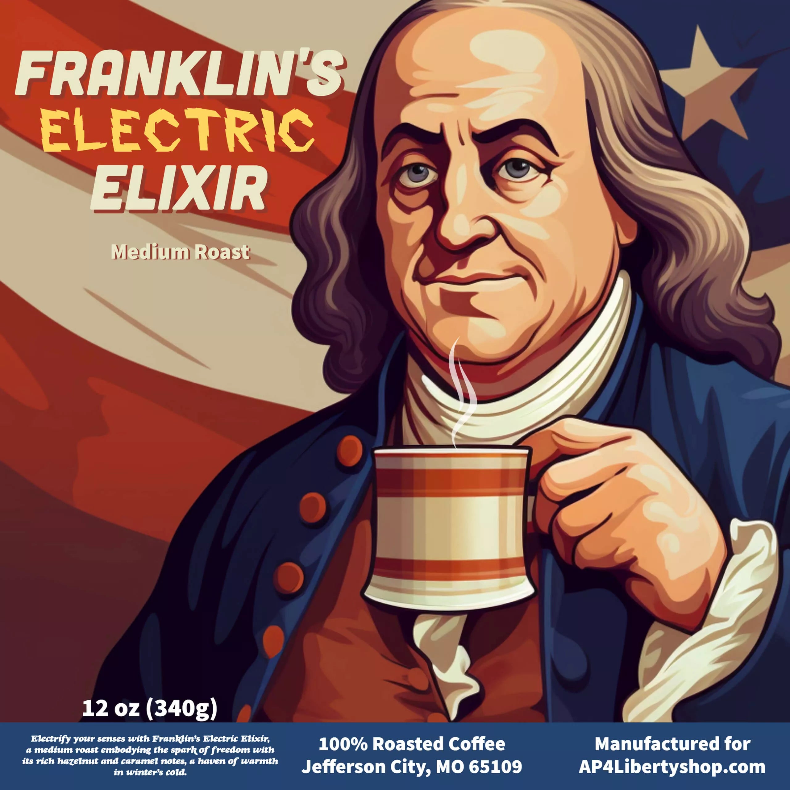 Franklin&amp;#39;s Electric Elixir - Founding Flavors Coffee - 4LibertyShop.com