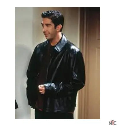 Friends Ross Geller Black Leather Jacket