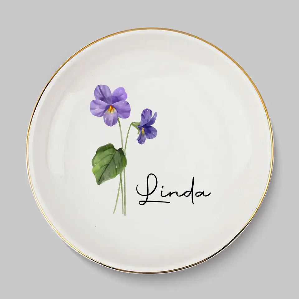 Friends Are Flowers That Never Fade - Personalized Jewelry Dish - Wedding Gift, Bridesmaid Gift For Her, Besties, Best Friends, Sisters