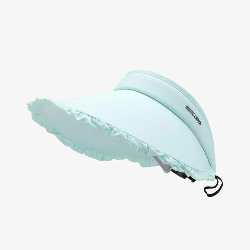 Trendsi Frilled Ice Silk Sun Hat Women&amp;#39;s Outdoor Adjustable Visor