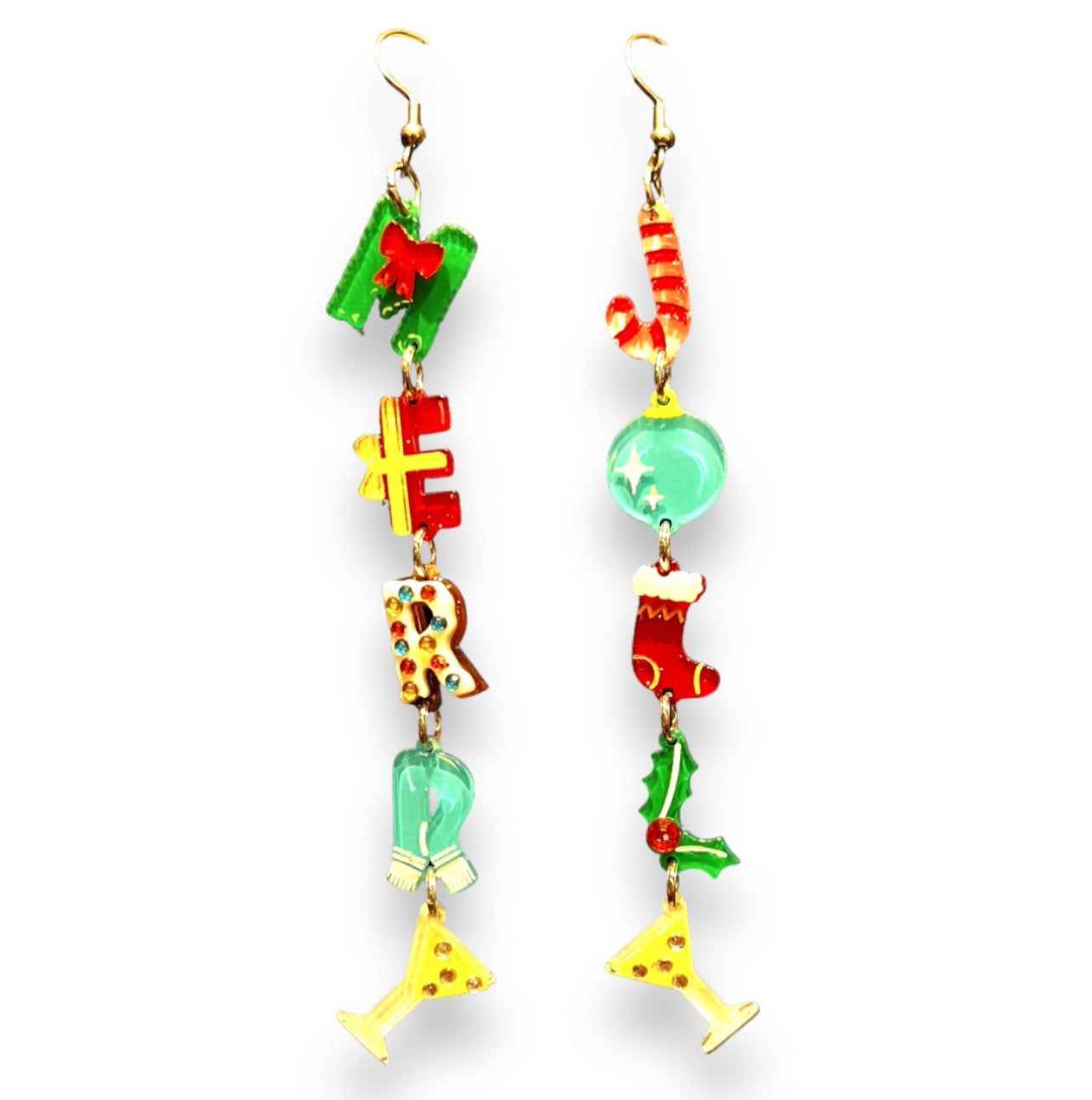 Jolly &amp;amp; Merry Christmas Earrings by Lipstick &amp;amp; Chrome