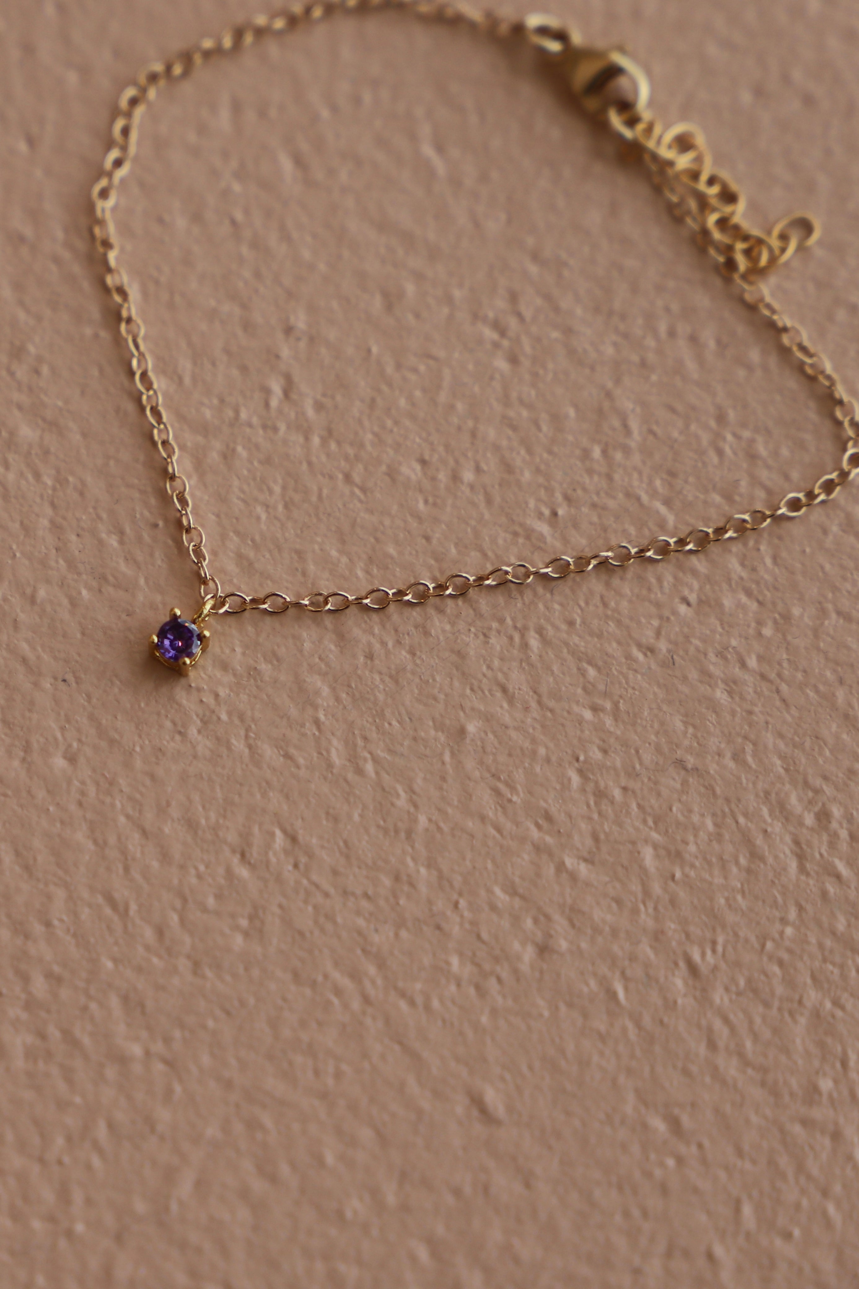 AMETHYST CHARM BRACELET