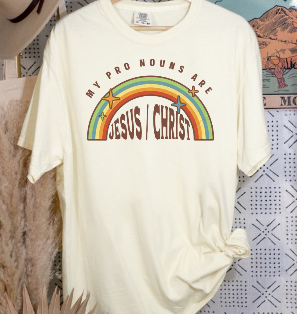 My pronouns are Jesus Christ  Comfort Colors Tshirt or Crewneck sweatshirt