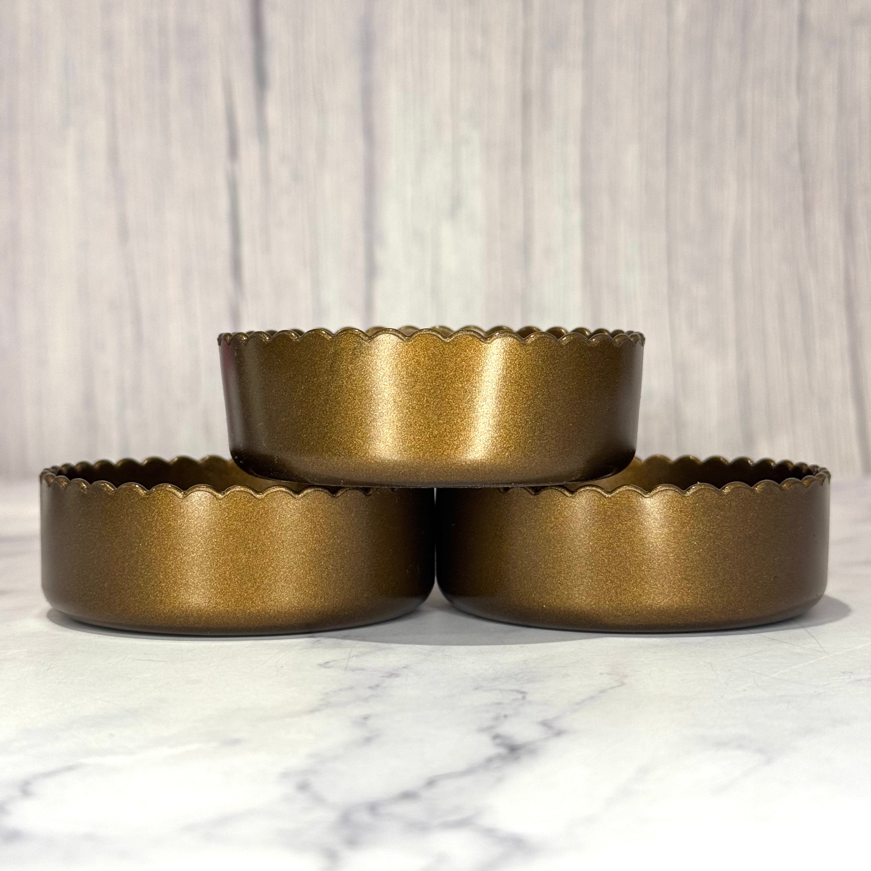 DEEP BRONZE METALLIC 3.25” SCALLOPED SHORTY TUMBLER BOOT