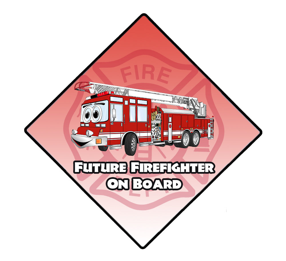 FUTURE FIREFIGHTER ON BOARD WINDOW DECAL