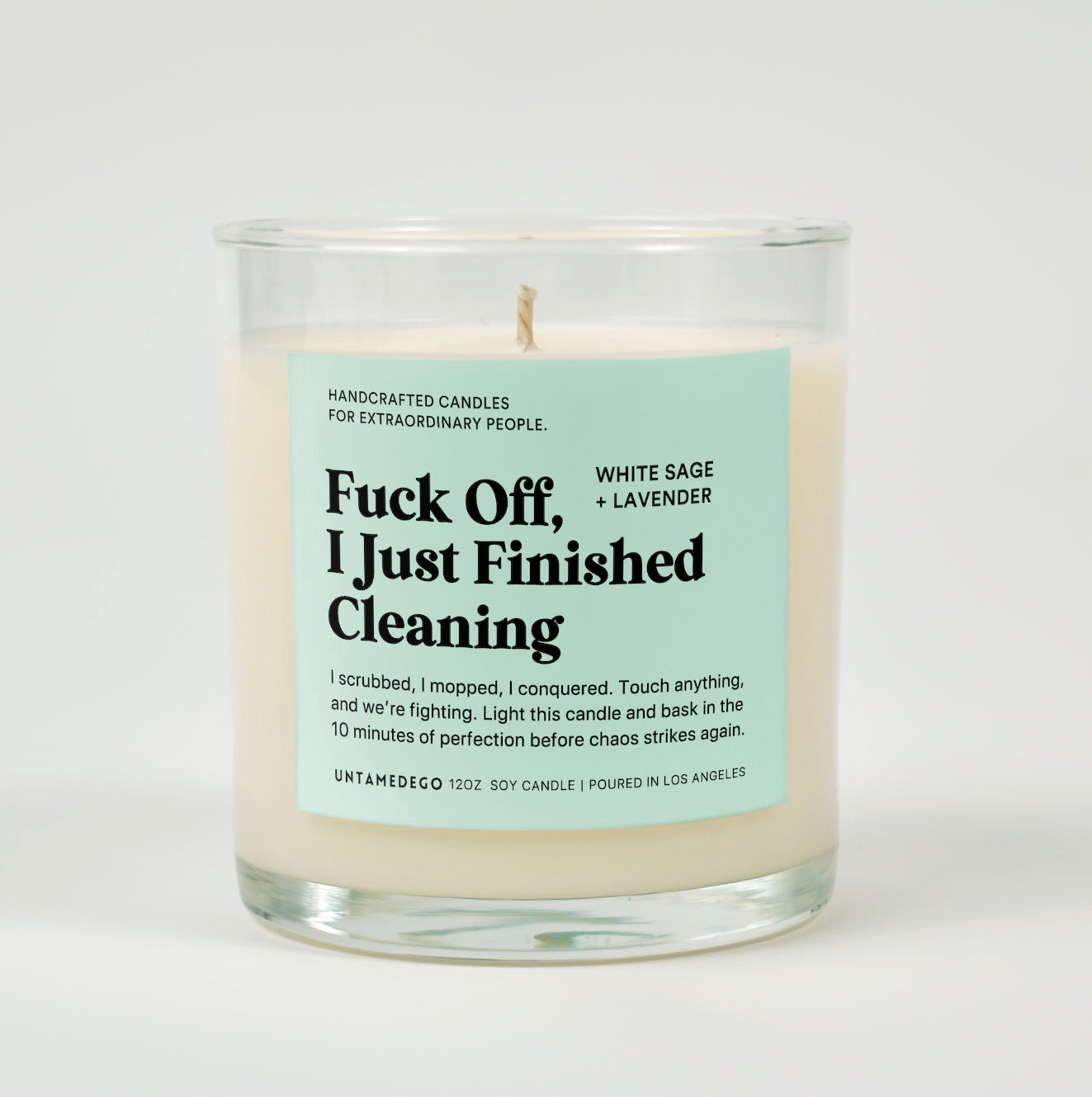 Fuck Off I Just Finished Cleaning Glass Candle