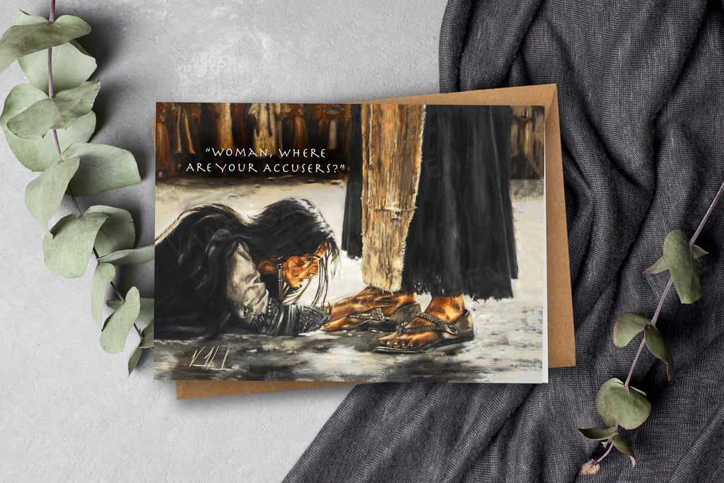 "Woman, Where Are Your Accusers?" Greeting Card