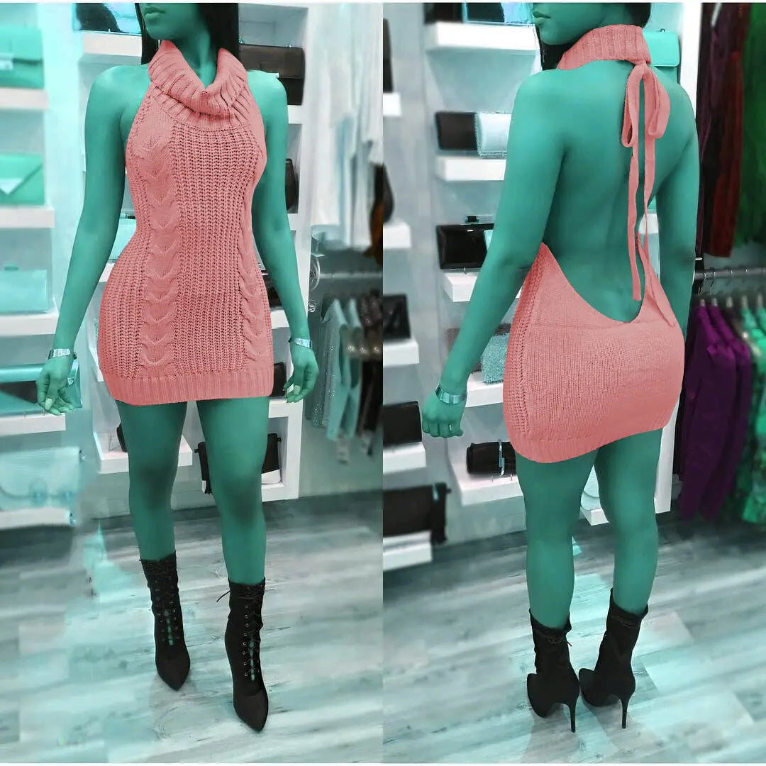 Style Loft Collection Back Blown Out Sweater Dress