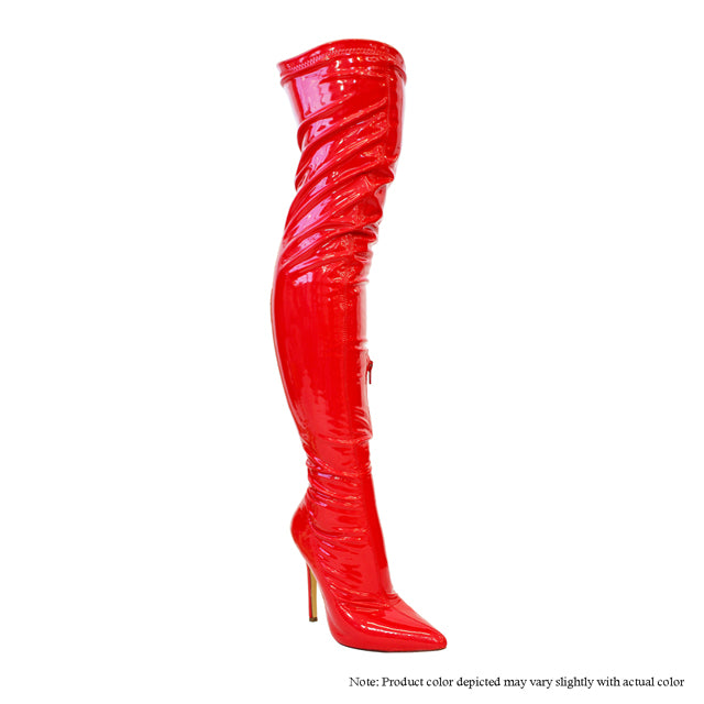 Gisele - Red Patent Leather {Order 1/2 Size Larger}