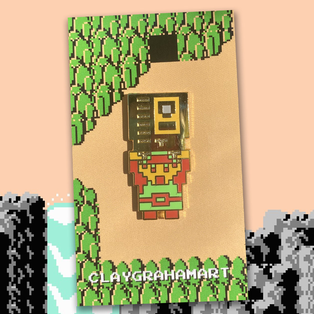 Golden Cartridge 1.5&amp;quot; Hard Enamel Pin