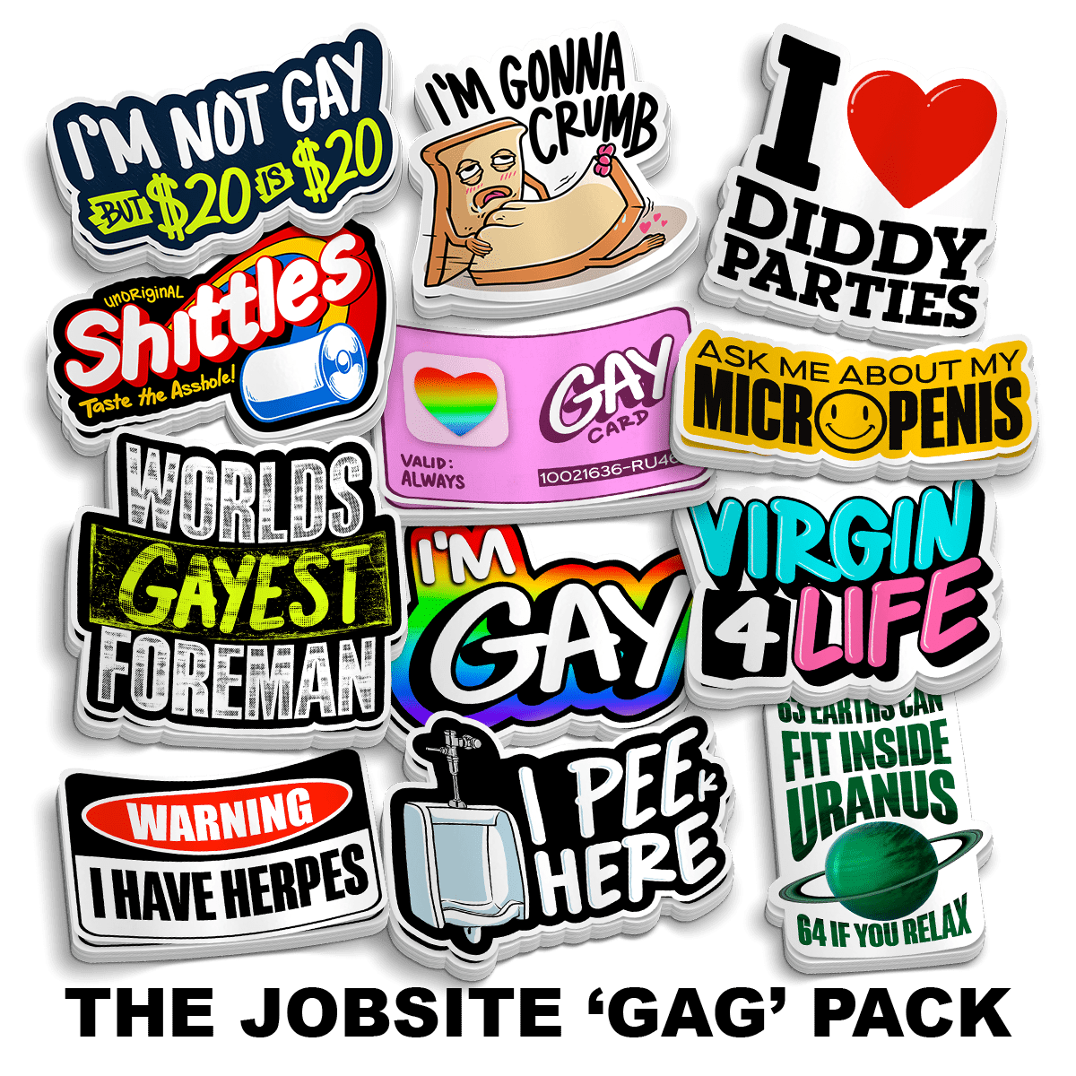 The Jobsite &amp;#39;GAG&amp;#39; Pack (30 Stickers!)