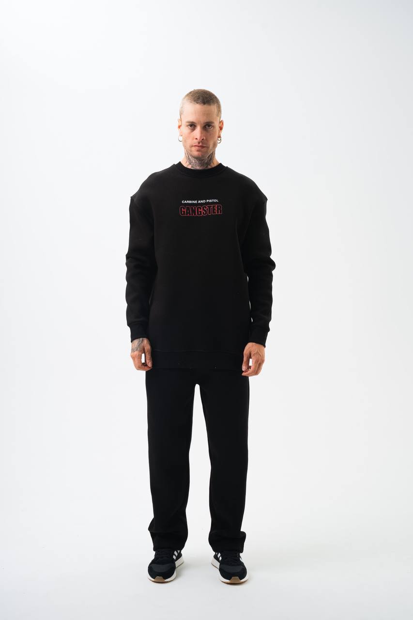 Gangster Oversized Sweatshirt: Urban Streetwear &amp;amp; Graphic Design