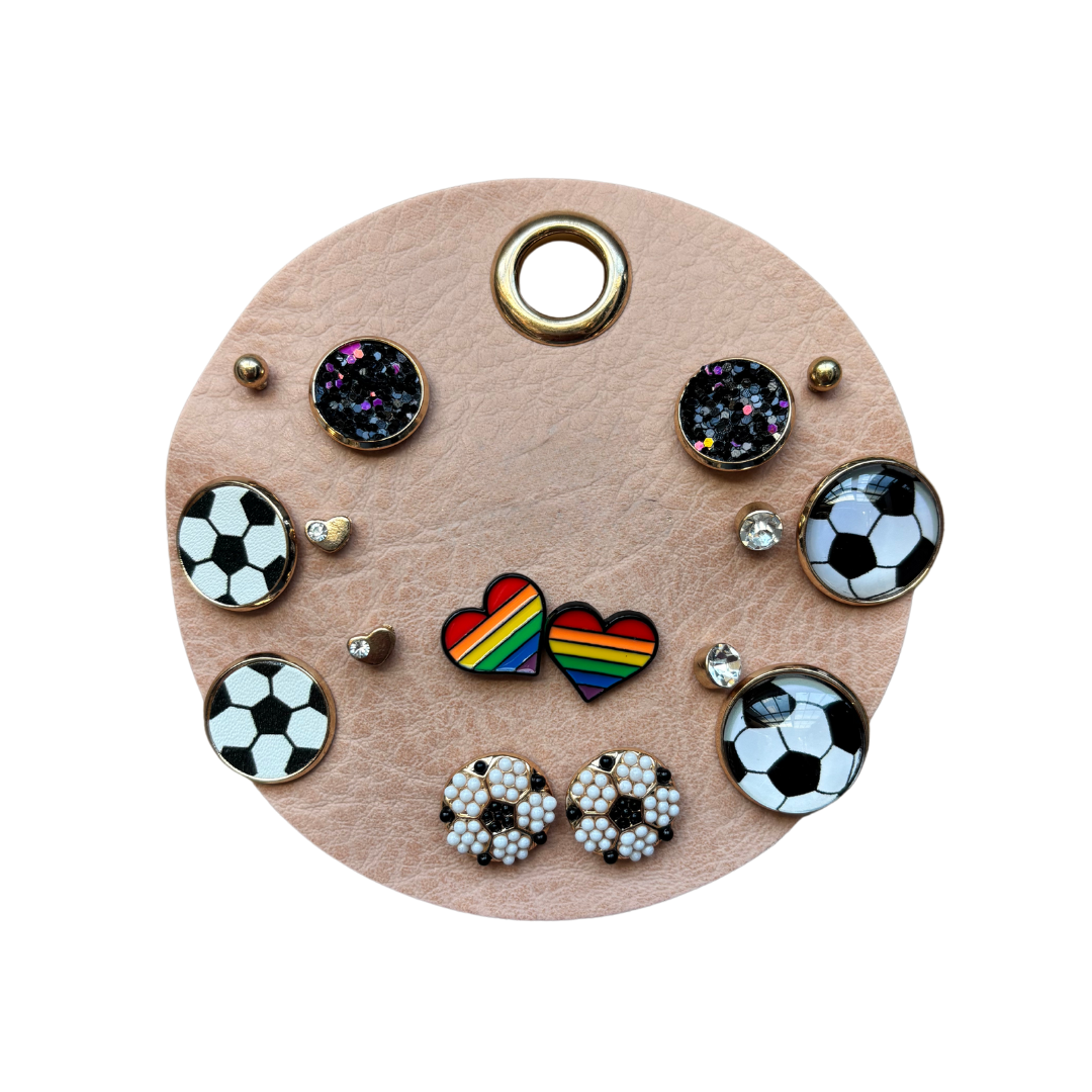 Gay for the Women&amp;#39;s World Cup Soccer Team Stud Earring Set - 8 Pairs