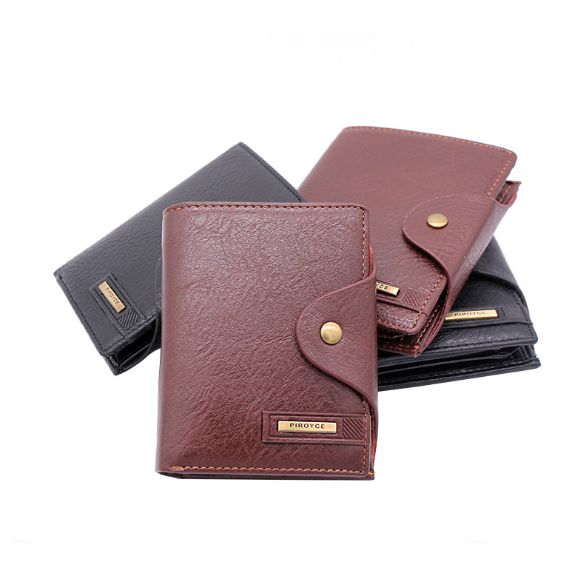 Genuine Leather Brand Men Wallets Design Short Small Wallets